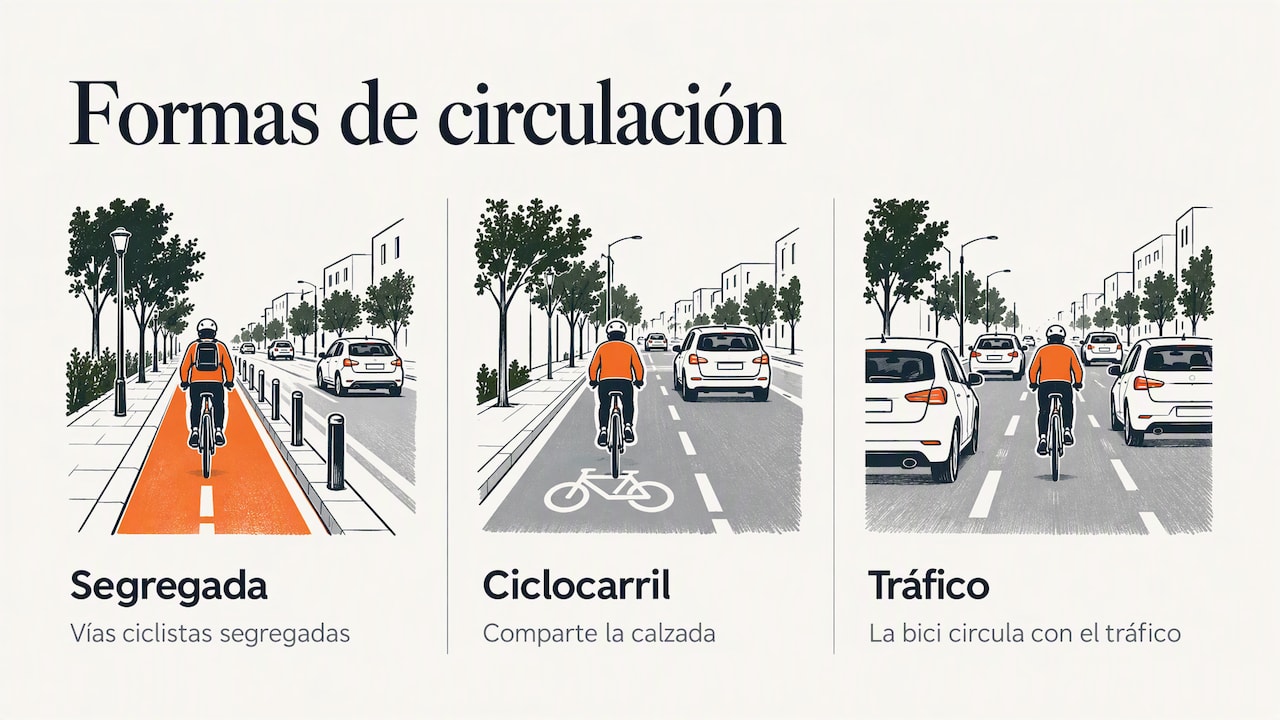 Rutas en bici por Madrid: itinerarios para cada nivel Tres tipos de vías ciclistas en Madrid