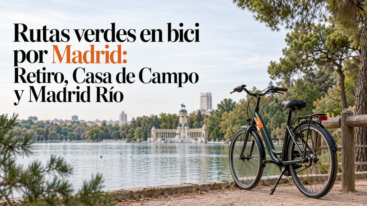 Bicicleta al lado de un sendero en la Casa de Campo